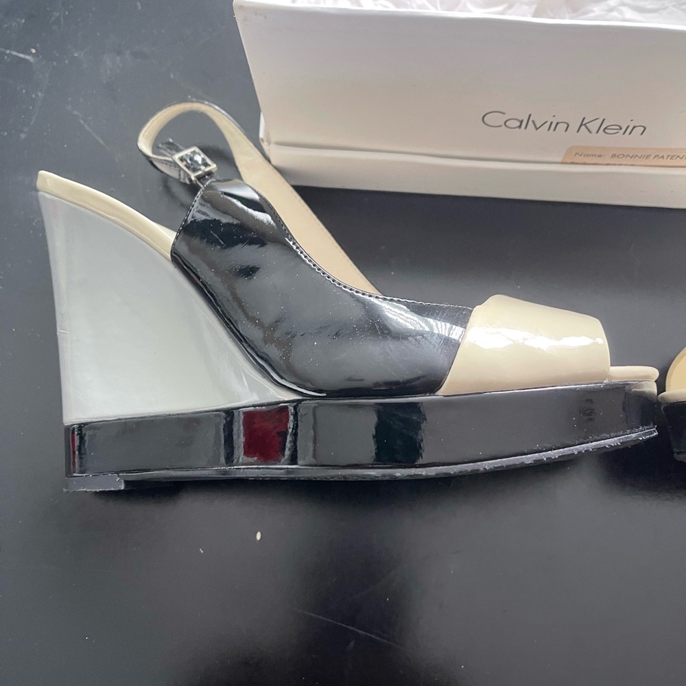 Calvin Klein fairly worn platforms black/multi